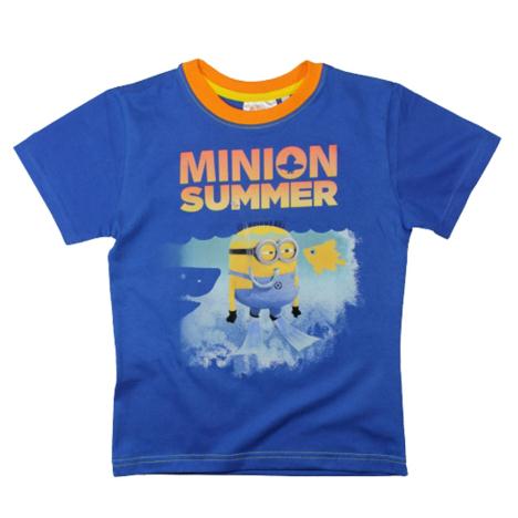Minion Summer Navy Short Sleeved T-Shirt 
